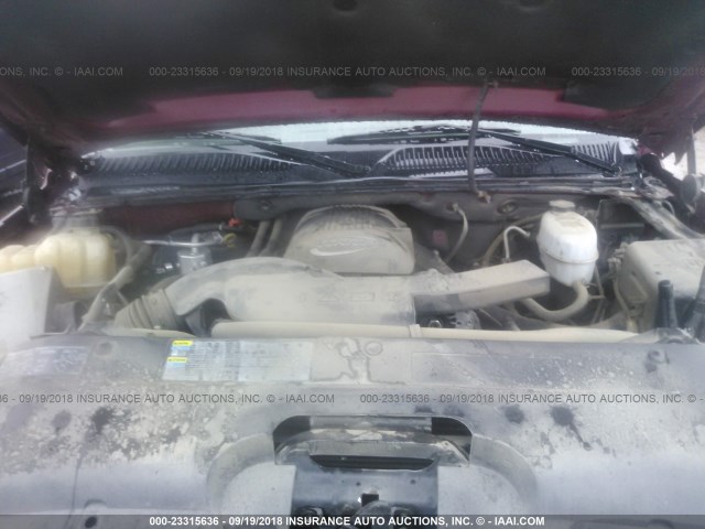 3GNEC12Z65G262128 - 2005 CHEVROLET AVALANCHE C1500 MAROON photo 10