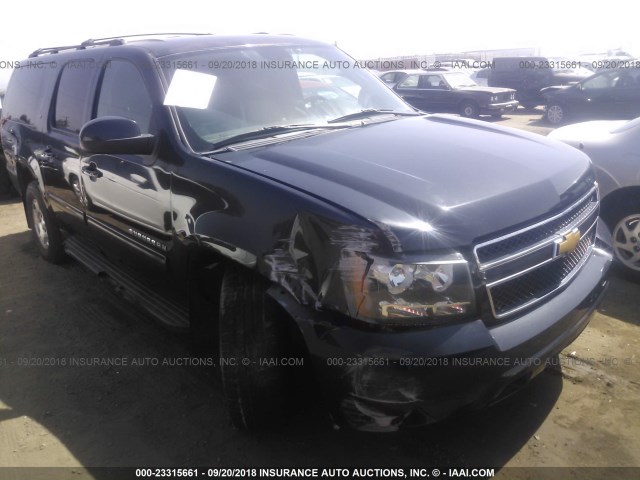 1GNSCJE09DR124811 - 2013 CHEVROLET SUBURBAN C1500 LT BLACK photo 1