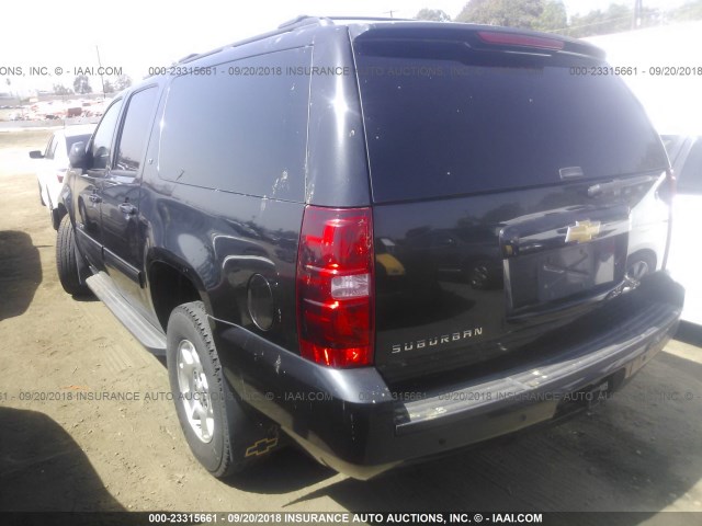 1GNSCJE09DR124811 - 2013 CHEVROLET SUBURBAN C1500 LT BLACK photo 3