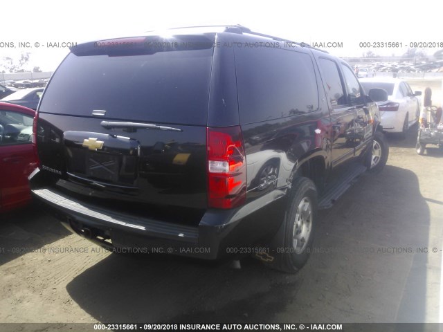 1GNSCJE09DR124811 - 2013 CHEVROLET SUBURBAN C1500 LT BLACK photo 4