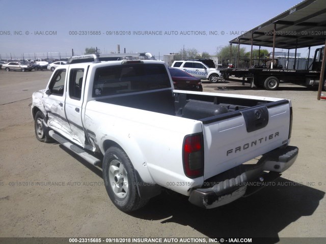 1N6ED29XX2C318826 - 2002 NISSAN FRONTIER CREW CAB XE/CREW CAB SE WHITE photo 3