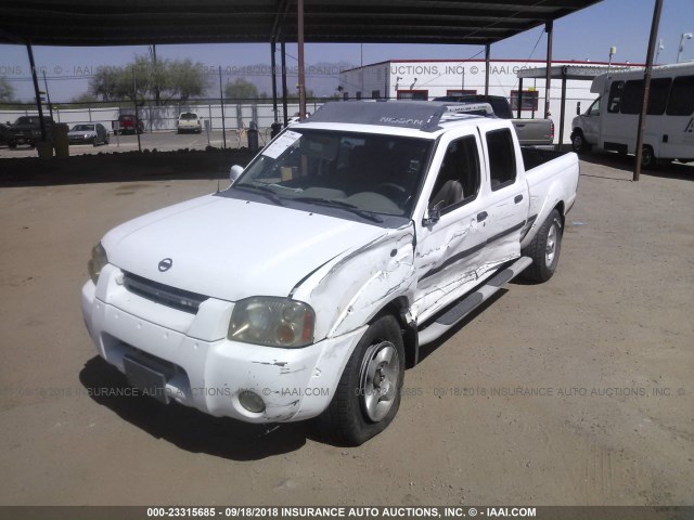 1N6ED29XX2C318826 - 2002 NISSAN FRONTIER CREW CAB XE/CREW CAB SE WHITE photo 6