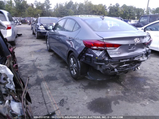 5NPD84LF9JH343895 - 2018 HYUNDAI ELANTRA SEL/VALUE/LIMITED GRAY photo 3