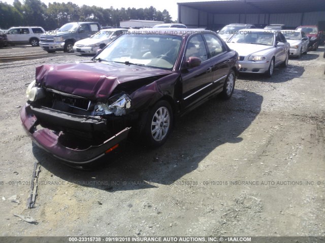 KMHWF35H45A121295 - 2005 HYUNDAI SONATA GLS/LX MAROON photo 2