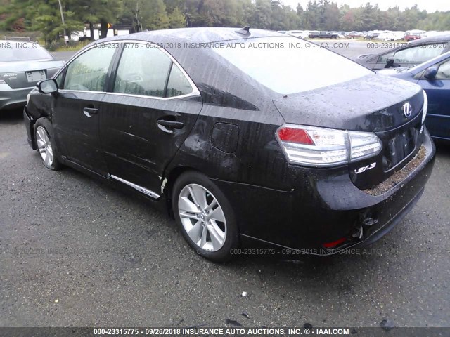 JTHBB1BA3A2030659 - 2010 LEXUS HS 250H BLACK photo 3