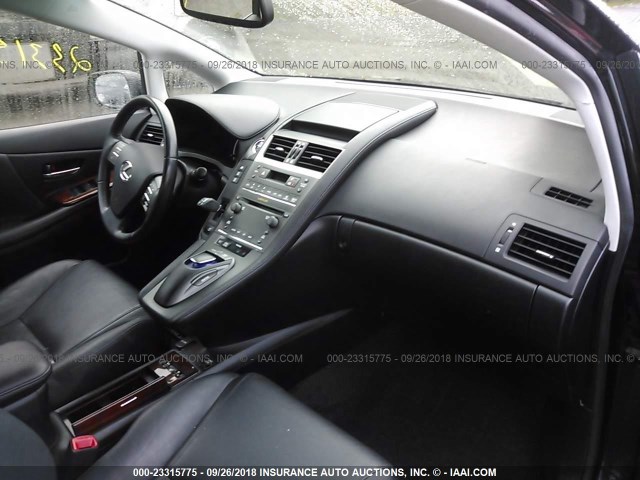 JTHBB1BA3A2030659 - 2010 LEXUS HS 250H BLACK photo 5