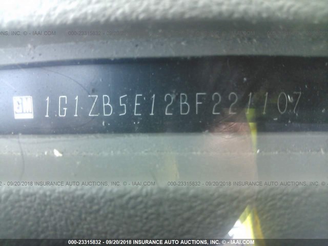 1G1ZB5E12BF221107 - 2011 CHEVROLET MALIBU LS 蓝色 照片 9