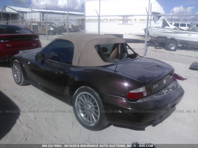 WBACN53431LL47779 - 2001 BMW Z3 3.0 PURPLE photo 3