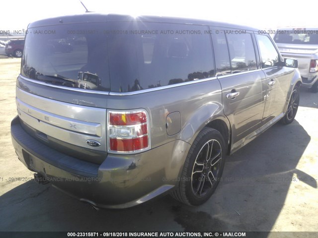 2FMGK5D80DBD30517 - 2013 FORD FLEX LIMITED MAROON photo 4