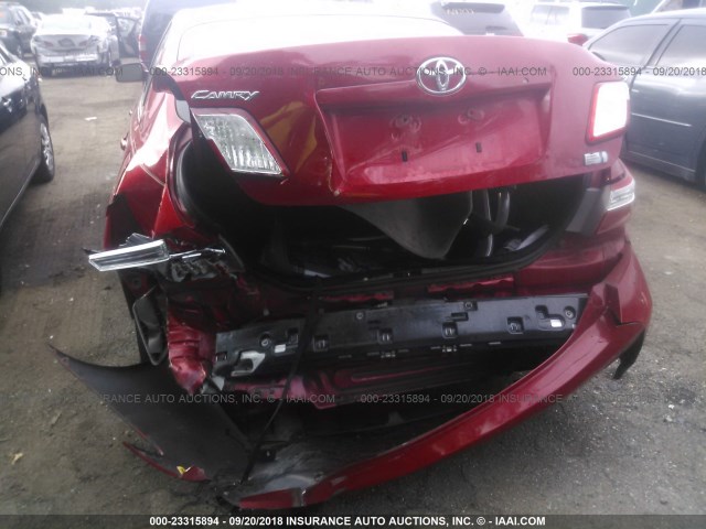 4T1BB46K07U030598 - 2007 TOYOTA CAMRY NEW GENERAT HYBRID RED photo 6