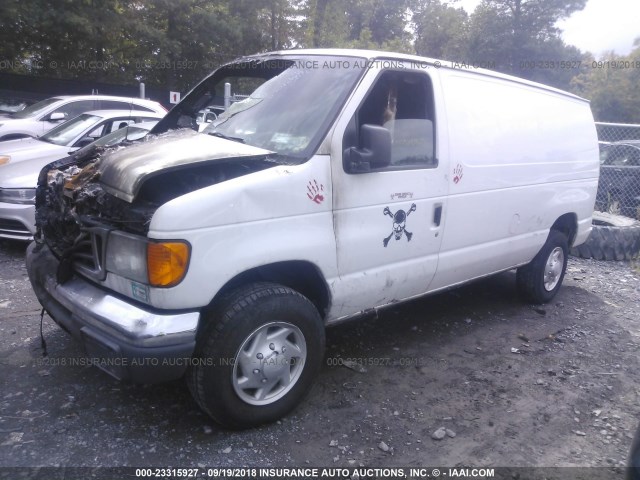 1FTSE34P96DB19508 - 2006 FORD ECONOLINE E350 SUPER DUTY VAN WHITE photo 2