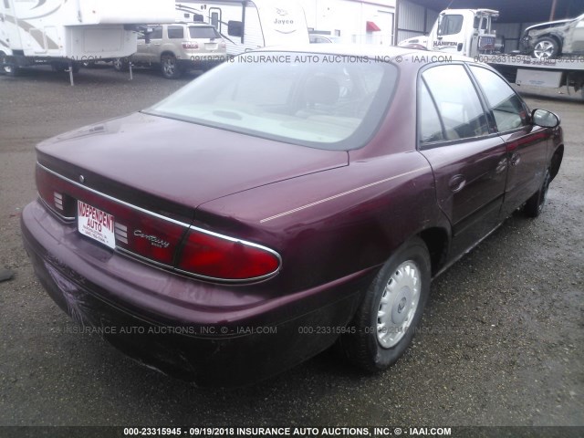 2G4WY55J5Y1151252 - 2000 BUICK CENTURY LIMITED/2000 MAROON photo 4