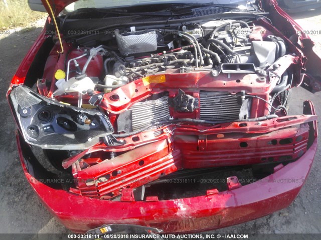 1FAHP35N68W197565 - 2008 FORD FOCUS SE/SEL/SES RED photo 6