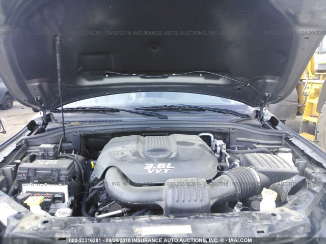 1C4RDHAGXCC173159 - 2012 DODGE DURANGO SXT GRAY photo 10