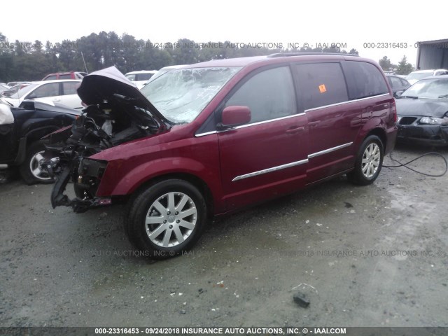 2C4RC1BGXFR751541 - 2015 CHRYSLER TOWN & COUNTRY TOURING BURGUNDY photo 2