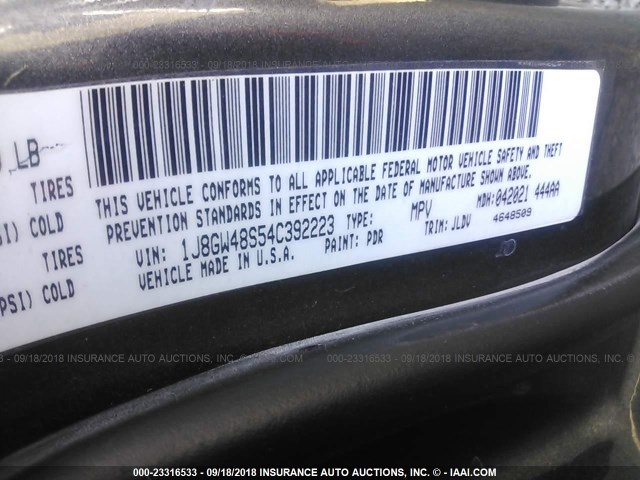 1J8GW48S54C392223 - 2004 JEEP GRAND CHEROKEE LAREDO/COLUMBIA/FREEDOM 灰色 照片 9