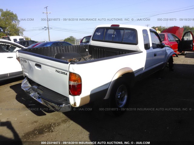 4TASM92NXWZ141409 - 1998 TOYOTA TACOMA XTRACAB PRERUNNER WHITE photo 4