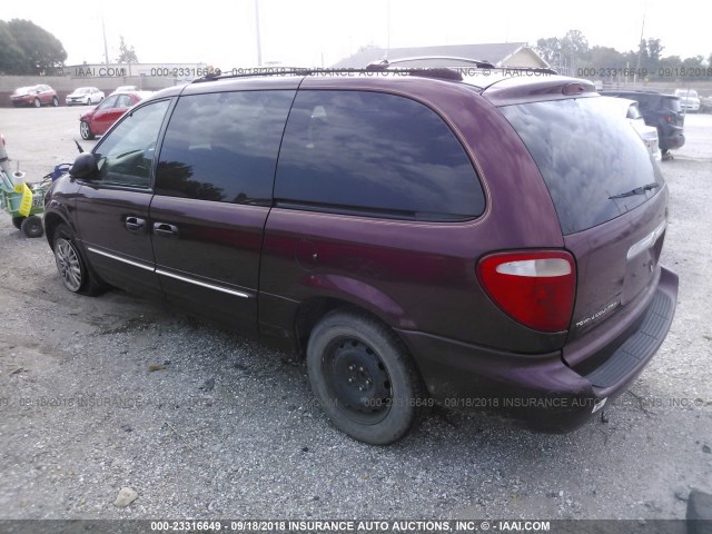2C8GP64L52R796995 - 2002 CHRYSLER TOWN & COUNTRY LIMITED PURPLE photo 3