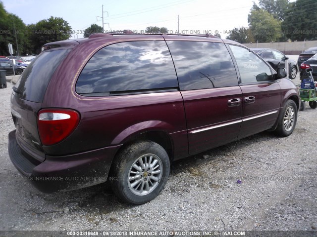 2C8GP64L52R796995 - 2002 CHRYSLER TOWN & COUNTRY LIMITED PURPLE photo 4