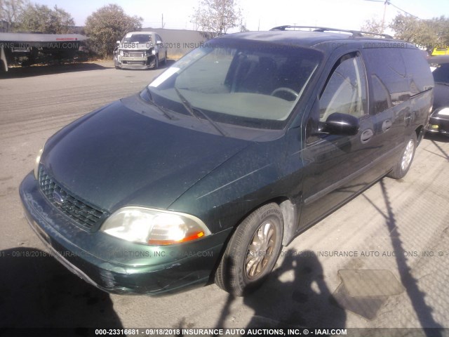 2FMZA51402BA23424 - 2002 FORD WINDSTAR LX GREEN photo 2