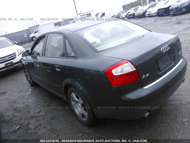 WAULC68E03A353566 - 2003 AUDI A4 1.8T QUATTRO GREEN photo 3