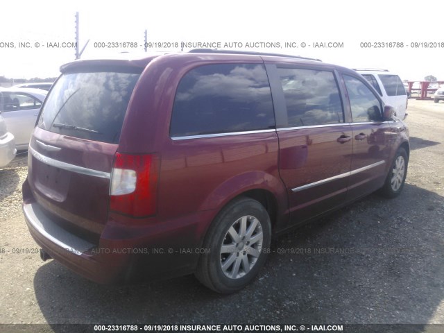 2C4RC1BG4ER420310 - 2014 CHRYSLER TOWN & COUNTRY TOURING წითელი ფოტო 4