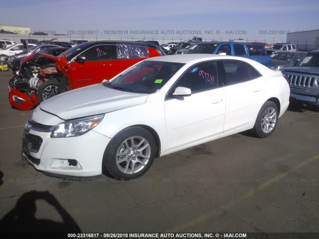 1G11C5SL8FF282354 - 2015 CHEVROLET MALIBU 1LT WHITE photo 2