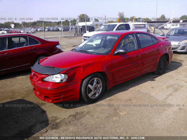 1G2NW52E44C200477 - 2004 PONTIAC GRAND AM GT RED photo 2