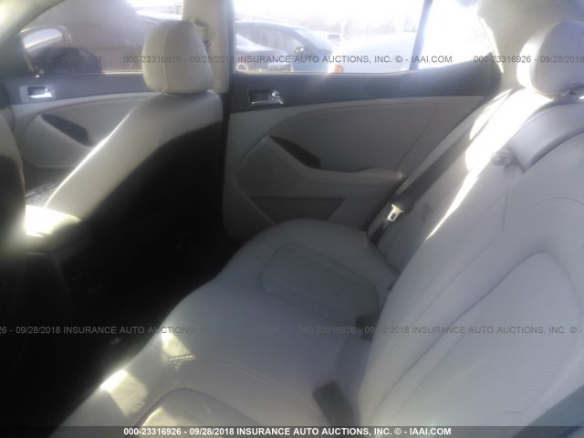 KNAGN4A70B5107989 - 2011 KIA OPTIMA EX/SX SILVER photo 8