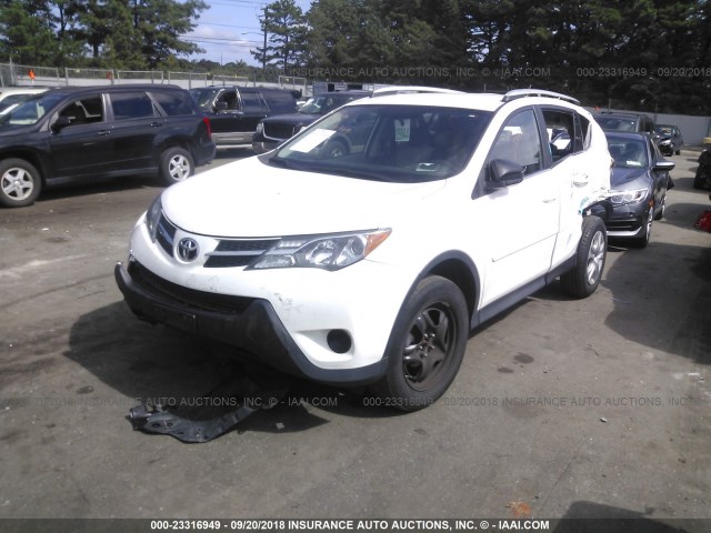 2T3BFREV4DW119235 - 2013 TOYOTA RAV4 LE WHITE photo 2