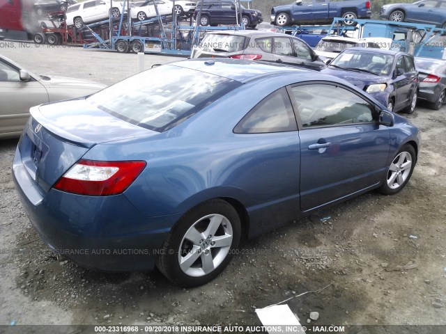 2HGFG12826H529132 - 2006 HONDA CIVIC EX BLUE photo 4