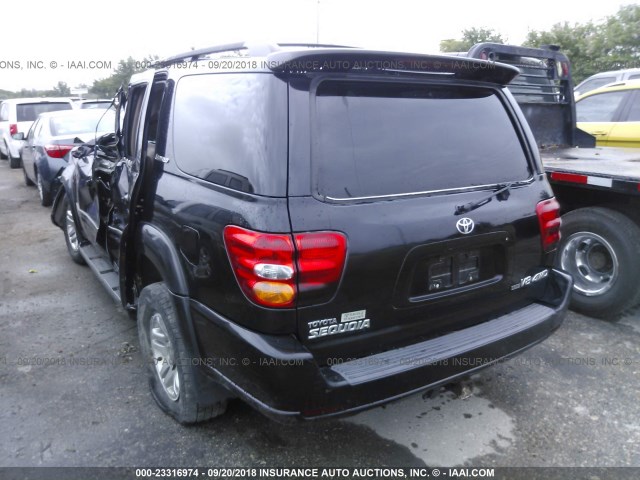 5TDBT48A34S213709 - 2004 TOYOTA SEQUOIA LIMITED BLACK photo 3