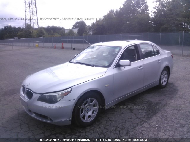 WBANA53554B847451 - 2004 BMW 525 I SILVER photo 2