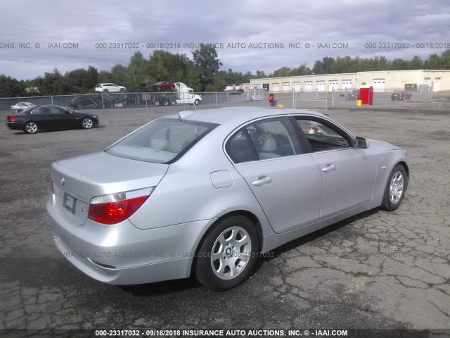 WBANA53554B847451 - 2004 BMW 525 I SILVER photo 4