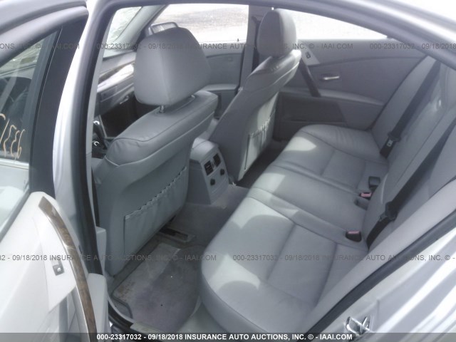 WBANA53554B847451 - 2004 BMW 525 I SILVER photo 8