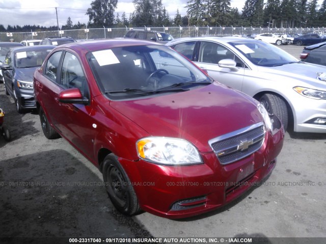 KL1TD56648B125830 - 2008 CHEVROLET AVEO LS RED photo 1