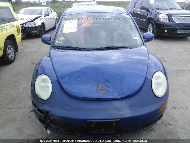 3VWRW31C97M500775 - 2007 VOLKSWAGEN NEW BEETLE 2.5L OPTION PACKAGE 1 BLUE photo 6