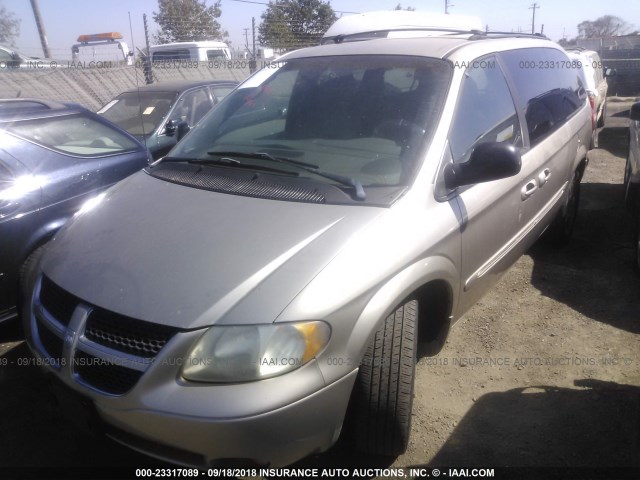 2B8GP54L72R636401 - 2002 DODGE GRAND CARAVAN ES GOLD photo 2