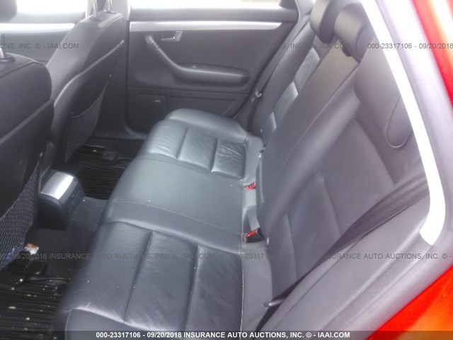 WAUDF78E87A042894 - 2007 AUDI A4 2.0T QUATTRO RED photo 8