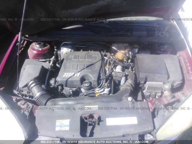1G1ZT52825F316527 - 2005 CHEVROLET MALIBU LS BURGUNDY photo 10