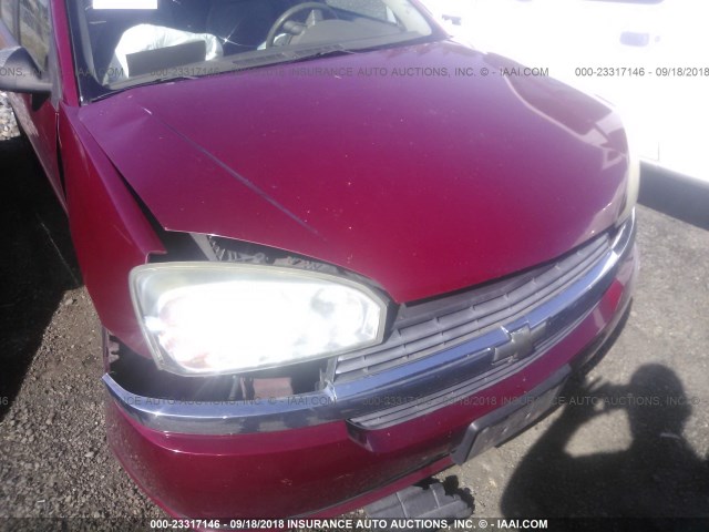 1G1ZT52825F316527 - 2005 CHEVROLET MALIBU LS BURGUNDY photo 6