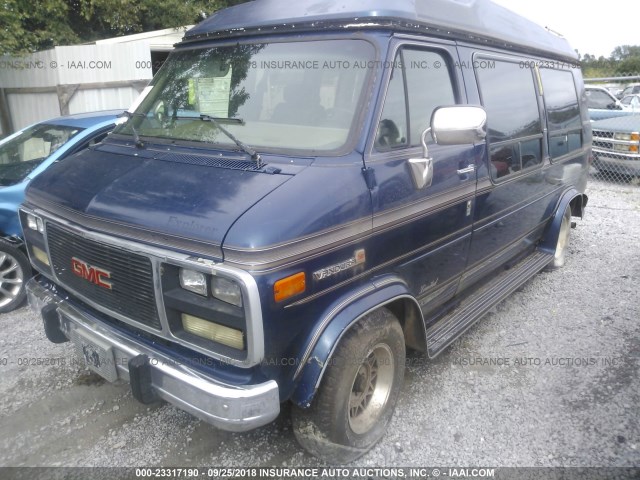 1GDEG25K7SF555935 - 1995 GMC RALLY WAGON / VAN G2500 BLUE photo 2