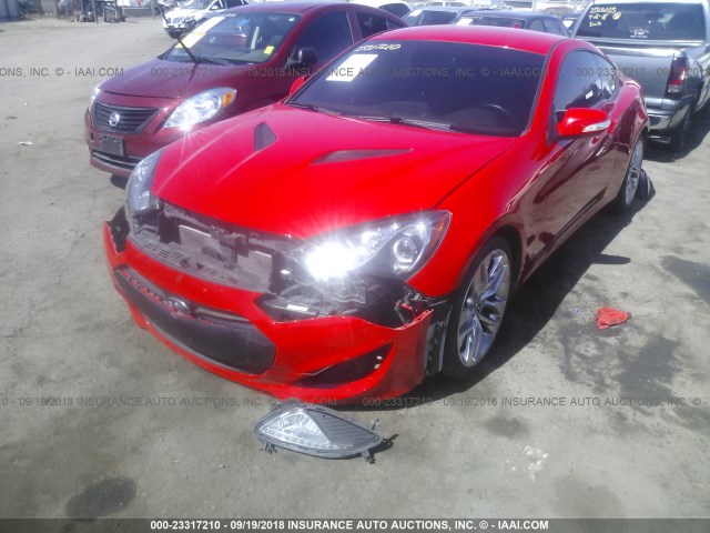 KMHHU6KJ0FU126193 - 2015 HYUNDAI GENESIS COUPE 3.8L/3.8 R-SPEC/3.8 ULTIM RED photo 2