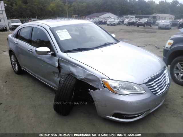 1C3CCBCG1CN124217 - 2012 CHRYSLER 200 LIMITED SILVER photo 1
