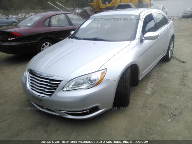 1C3CCBCG1CN124217 - 2012 CHRYSLER 200 LIMITED SILVER photo 2