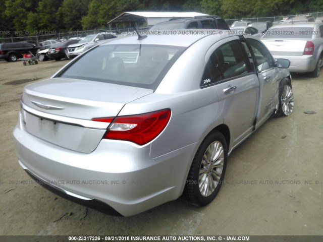 1C3CCBCG1CN124217 - 2012 CHRYSLER 200 LIMITED SILVER photo 4