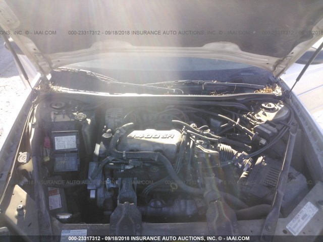 2G1WW12E619109554 - 2001 CHEVROLET MONTE CARLO LS 银色 照片 10