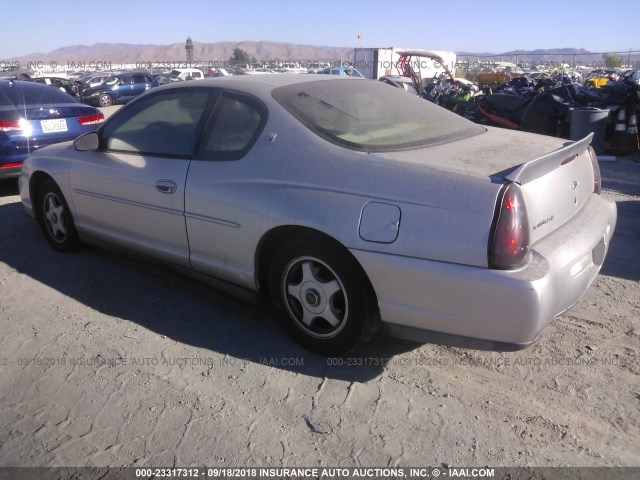 2G1WW12E619109554 - 2001 CHEVROLET MONTE CARLO LS 银色 照片 3