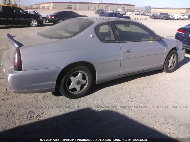 2G1WW12E619109554 - 2001 CHEVROLET MONTE CARLO LS 银色 照片 4