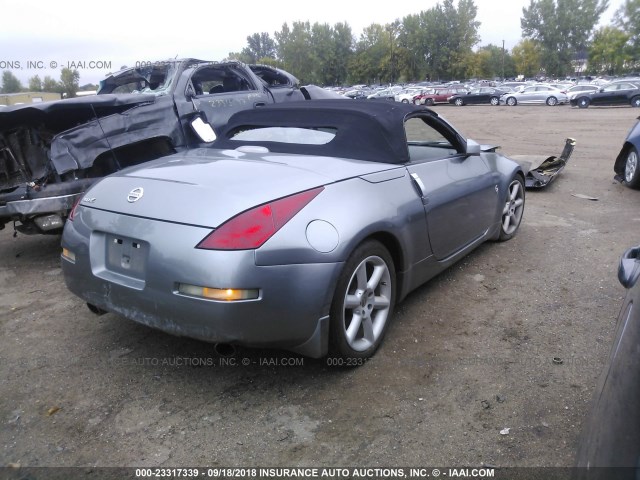 JN1AZ36A14T016307 - 2004 NISSAN 350Z ROADSTER GRAY photo 4